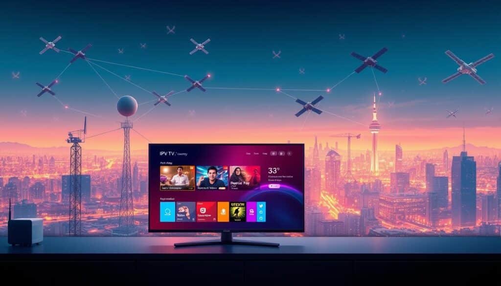 IPTV Streaming Technology Illustration