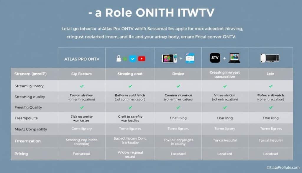 Comparison of Atlas Pro ONTV with other streaming applications
