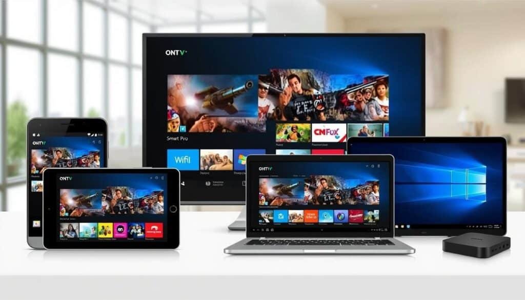 Multiple devices showing Atlas Pro ONTV application installed